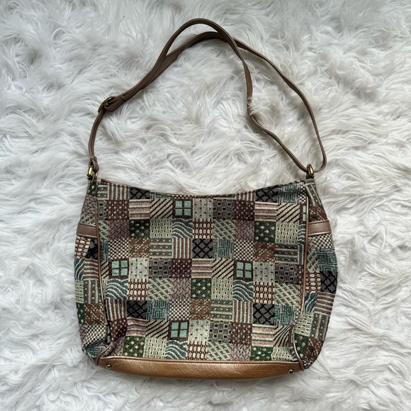 SAS Handbags - Vintage SAS Tapestry Patchwork Made in USA Purse Crossbody Bag 🌷